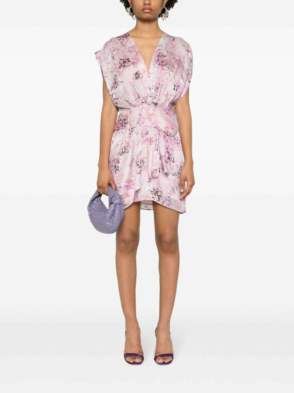 IRO - Floral Print Silk Short Dress