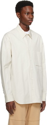 Solid Homme Off-White Embroidered Shirt