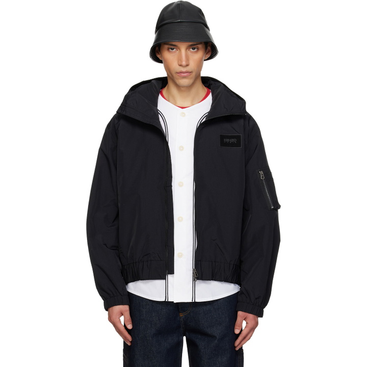 Photo: Kenzo Black Kenzo Paris 'KENZO Winter Holidays' Windbreaker Jacket