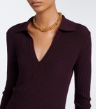 Joseph Ribbed-knit wool-blend polo sweater
