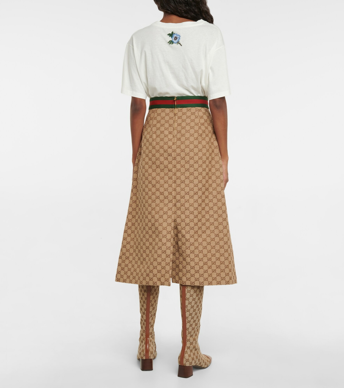 スカート GUCCI Horsebit print skirt Gucci - Horsebit GG canvas midi skirt Gucci
