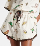 Alémais Printed cotton shorts