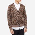 Rag & Bone Men's Mohair Cardigan in Leopard