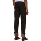 Alexander McQueen Black Bull Denim Check Jeans