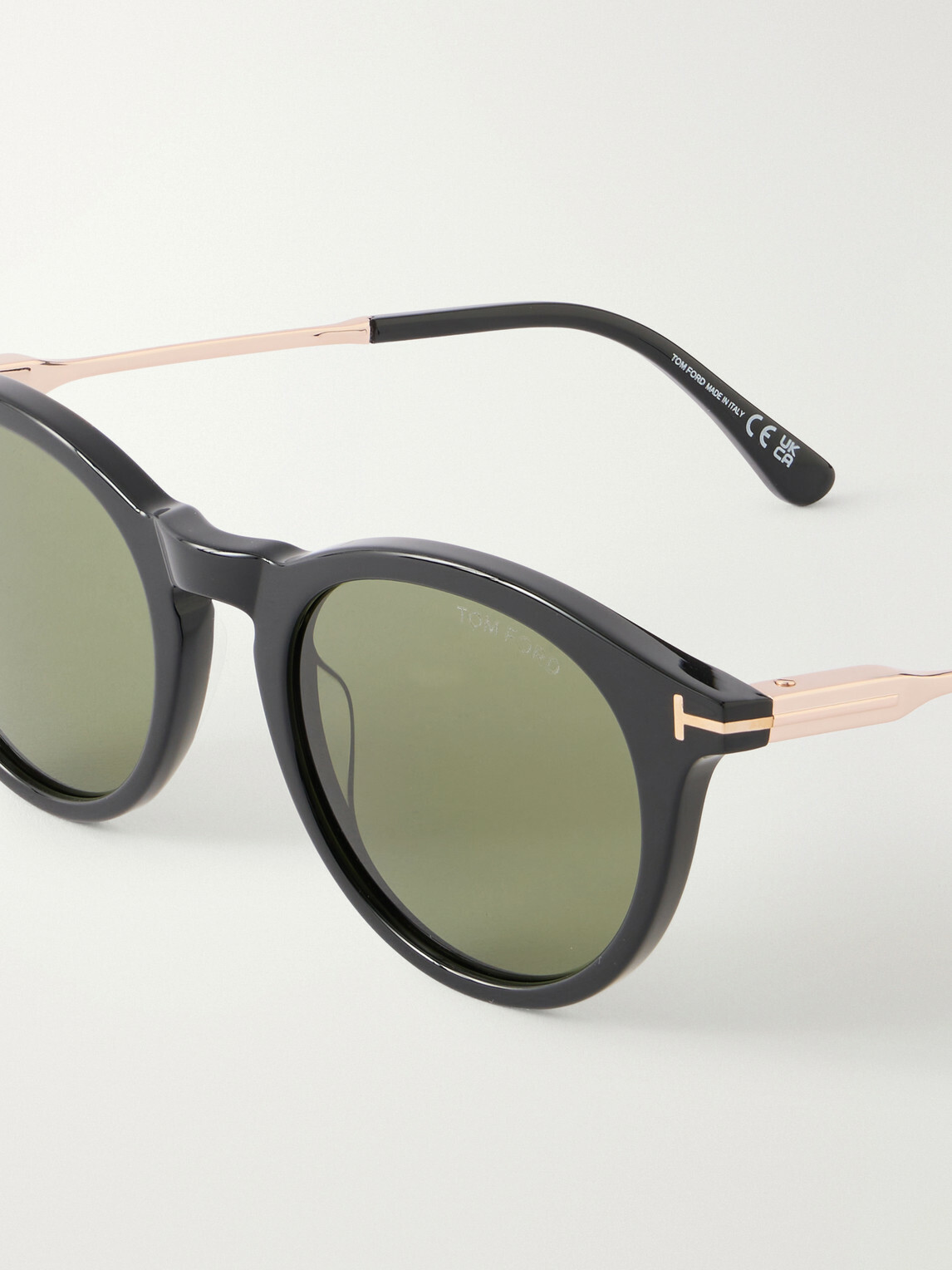 TOM FORD - Oliver 02 Round-Frame Acetate Sunglasses - Black