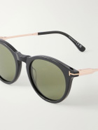 TOM FORD - Oliver 02 Round-Frame Acetate Sunglasses - Black