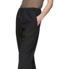 OAMC Black Cropped Drawcord Trousers