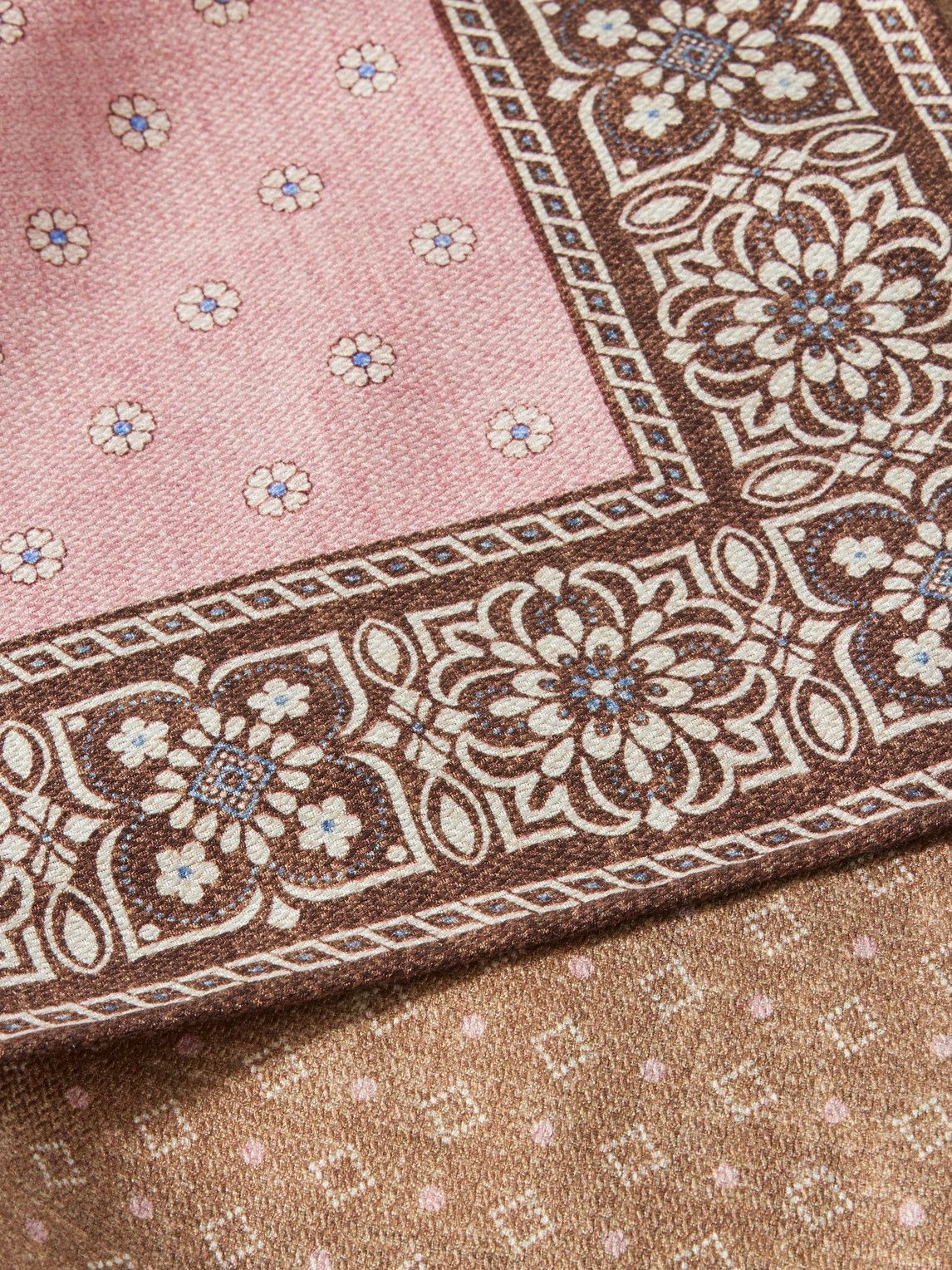 Favourbrook - Osterley Floral-Print Silk-Twill Pocket Square