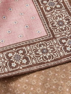 Favourbrook - Osterley Floral-Print Silk-Twill Pocket Square