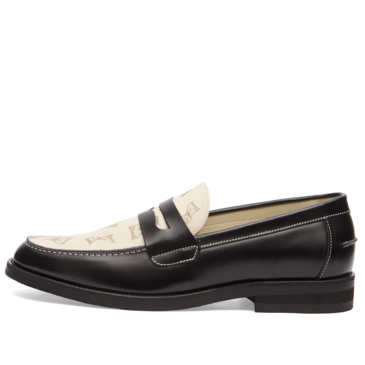 Photo: Duke + Dexter Men's Wilde Dollar Bills Penny Loafer in Black/White