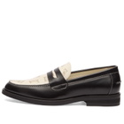 Duke + Dexter Men's Wilde Dollar Bills Penny Loafer in Black/White