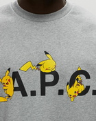 A.P.C. Sweat Pokémon Pikachu H Grey - Mens - Sweatshirts