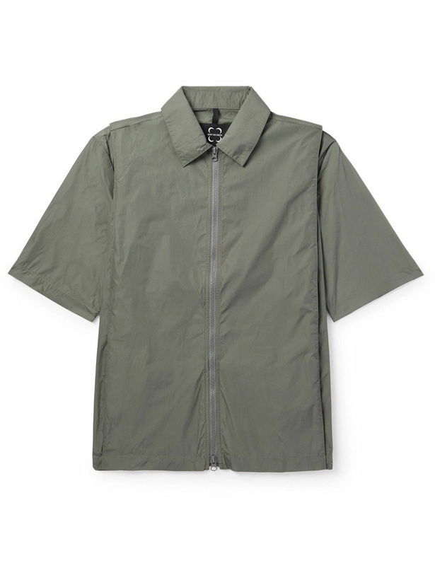 Photo: SAIF UD DEEN - Panelled Shell Shirt - Green