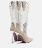 Paris Texas Lidia 105 suede and PVC cowboy boots