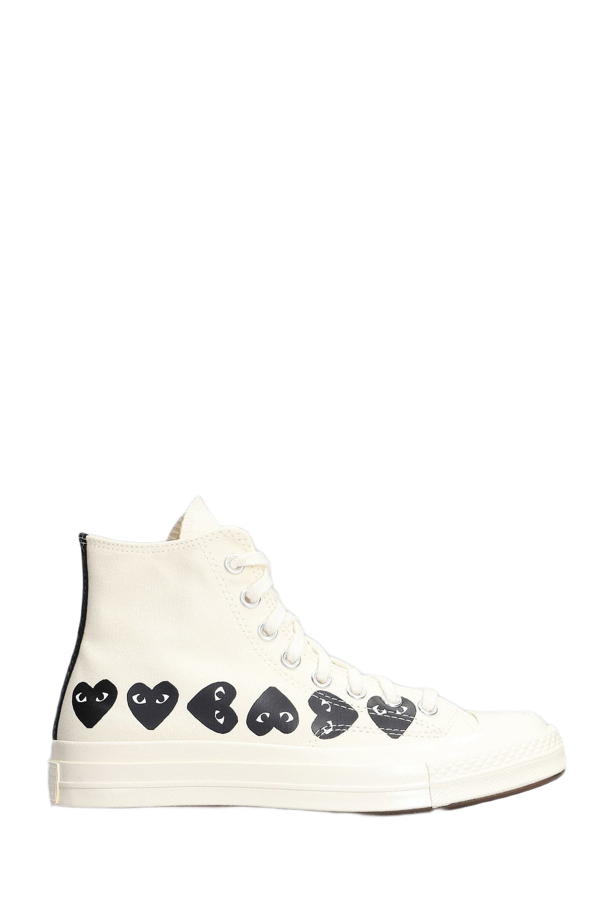 Comme des Garçons Play Chuck 70 Cdg High Sneakers In Beige Cotton