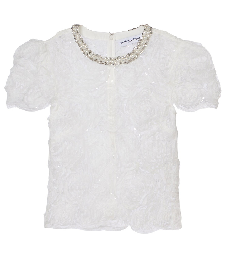 Photo: Self-Portrait Tulle lace top