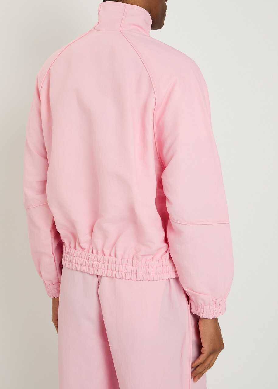 Willy Chavarria Ruff Rider Logo-embroidered Woven Track Jacket Pink