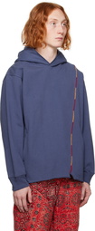 Karu Research Blue Embroidered Hoodie