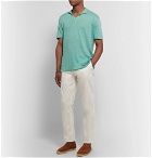 Officine Generale - Simon Garment-Dyed Slub Linen Polo Shirt - Sage green
