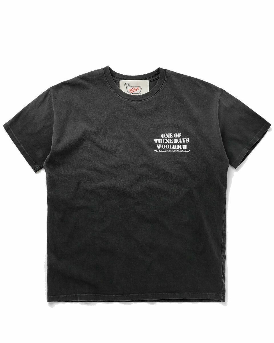 Photo: One Of These Days One Of These Days X Woolrich Original Outdoor Tee Black - Mens - Shortsleeves