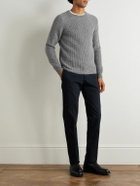 Incotex - Straight-Leg Cotton-Blend Twill Trousers - Blue
