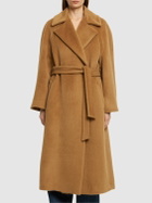 ALBERTA FERRETTI Belted Alpaca & Wool Long Coat