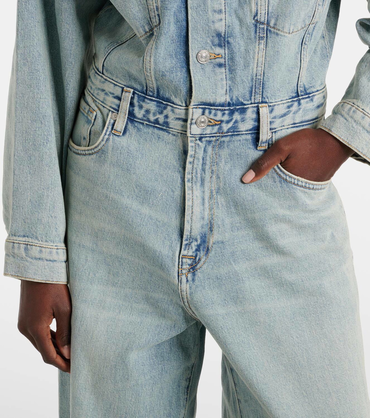 7 For All Mankind Wide-leg denim jumpsuit