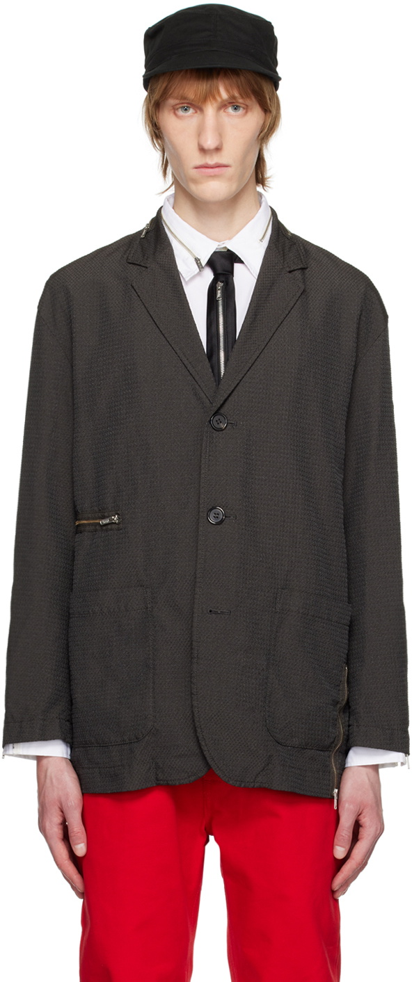 Undercover Brown Zip Blazer
