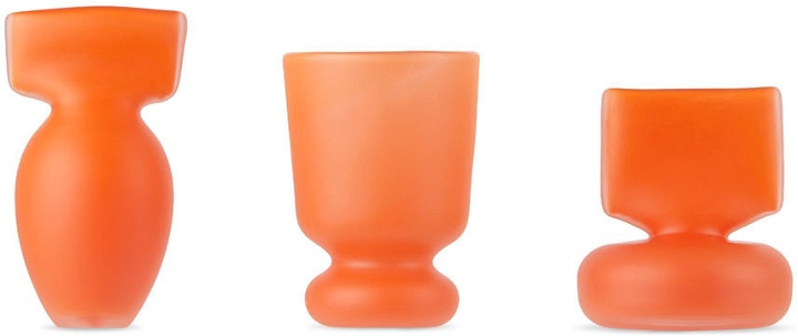 Photo: Verre D’Onge SSENSE Exclusive Orange Trio A Vase Set