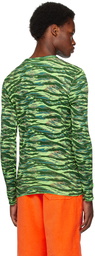 ERL Green Printed Long Sleeve T-Shirt