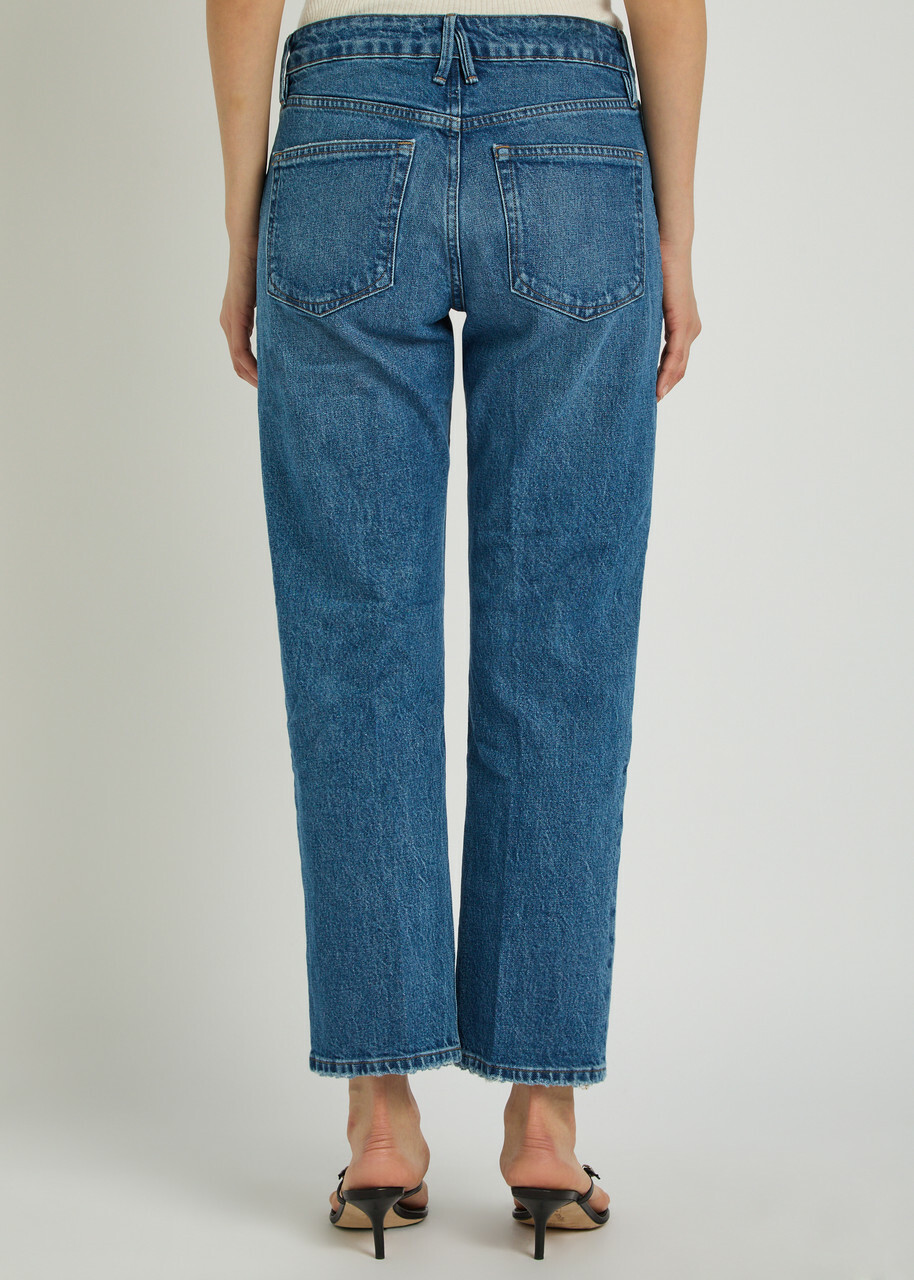 Good American Vintage Straight Ankle Jeans Navy