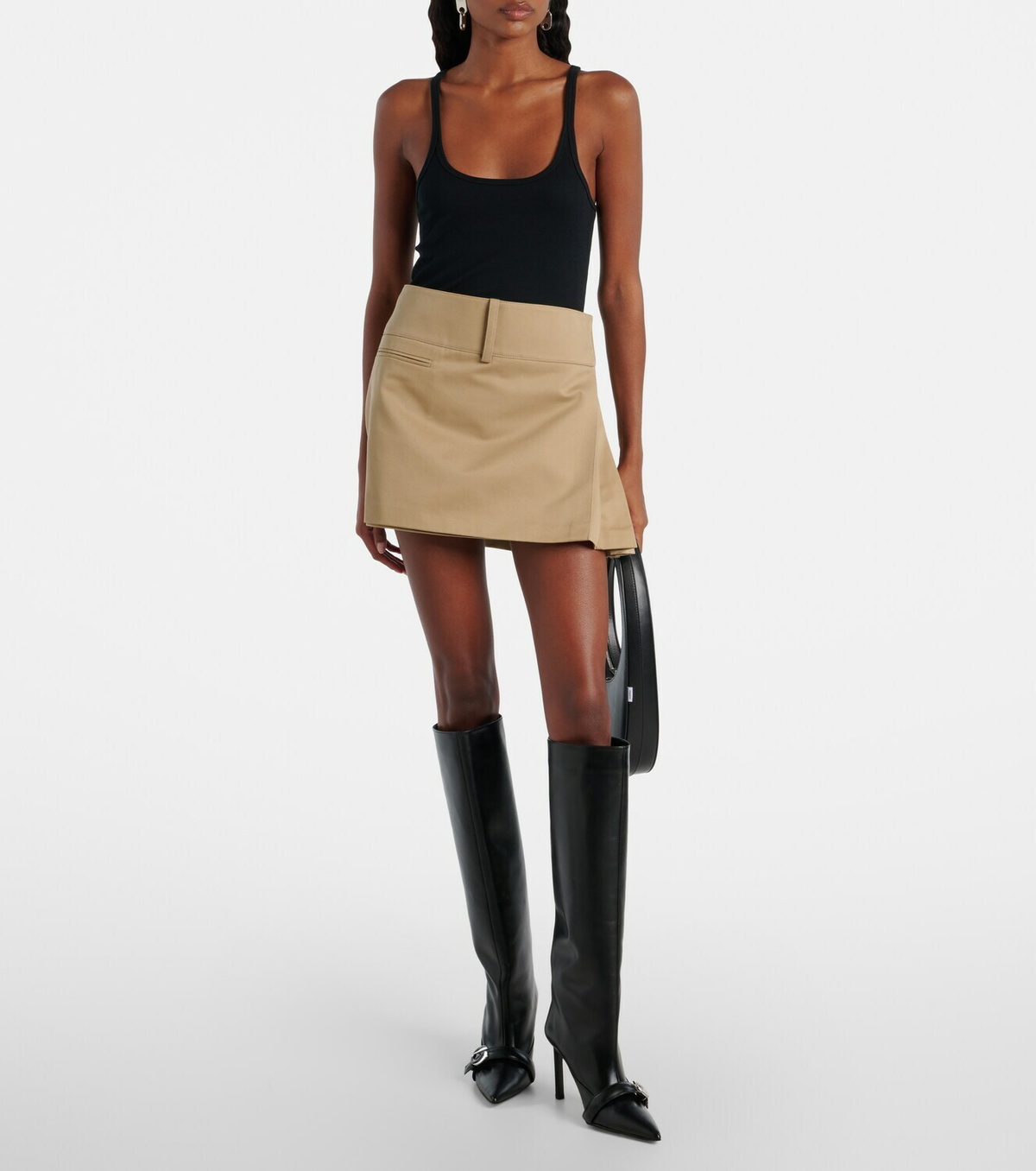 Coperni Logo leather knee-high boots