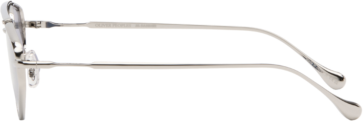 Jil Sander Silver Oliver Peoples 'Edition 5' Aviator Sunglasses