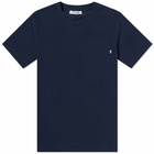 Wood Wood Men's Bobby Pocket T-Shirt in Navy