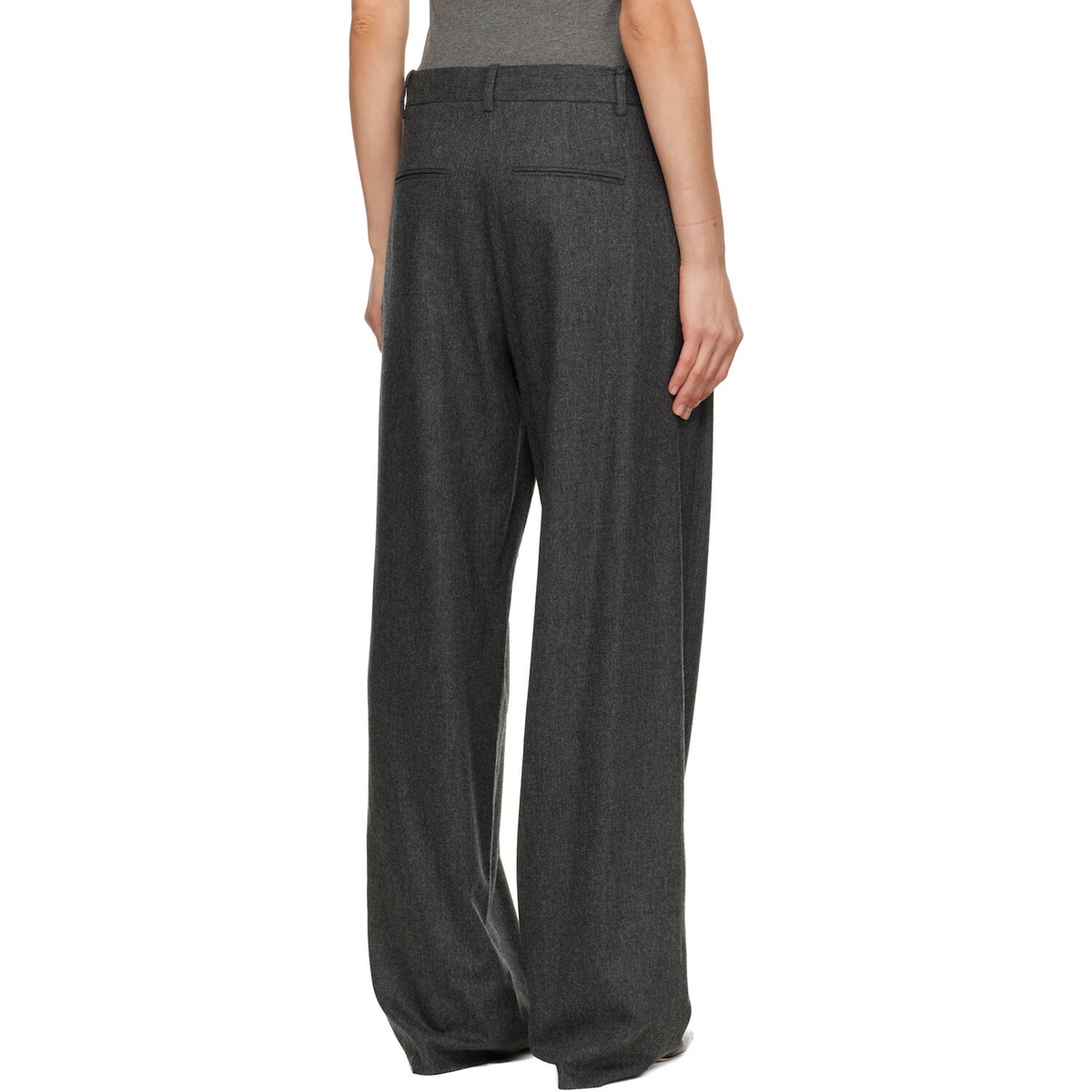 KHAITE Gray August Trousers