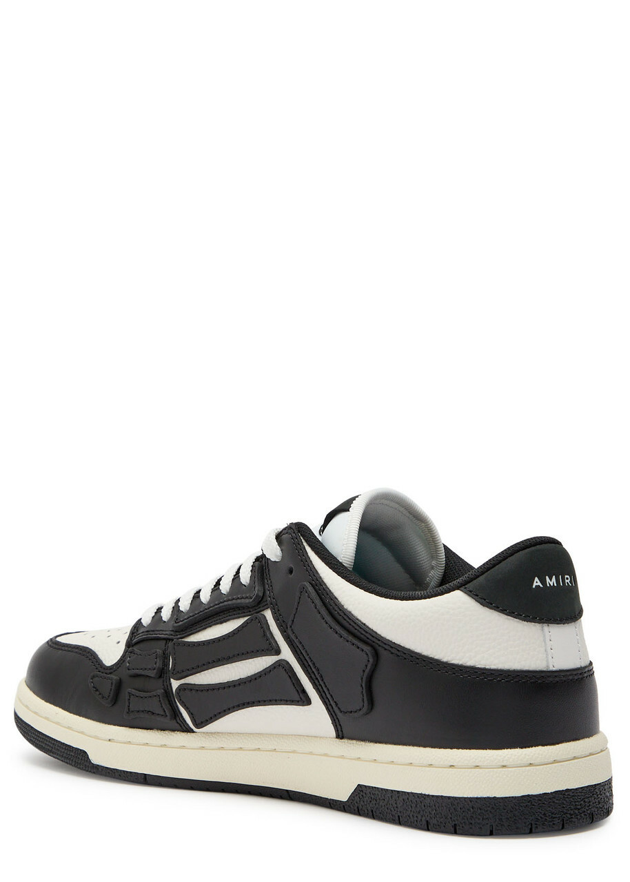 Amiri Skel Panelled Leather Sneakers Black