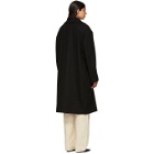 Lemaire Black Yak Wool Kaftan Coat