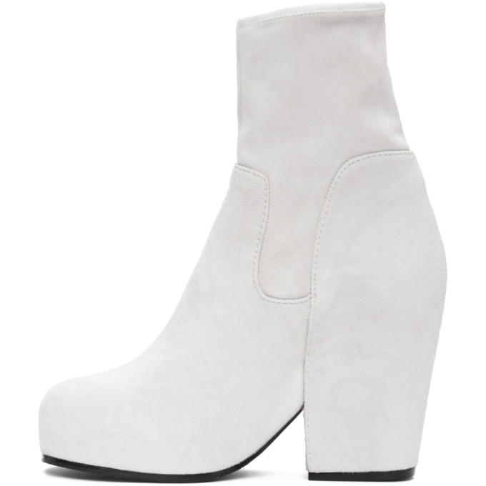 Random Identities White Suede Boots Random Identities