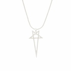 Rick Owens Women's Pentagram Charm Necklace in Palladio 
