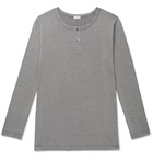 Zimmerli - Mélange Stretch-Micro Modal-Blend Henley T-Shirt - Gray