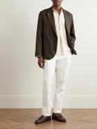 Stòffa - Unstructured Washed-Linen Blazer - Brown