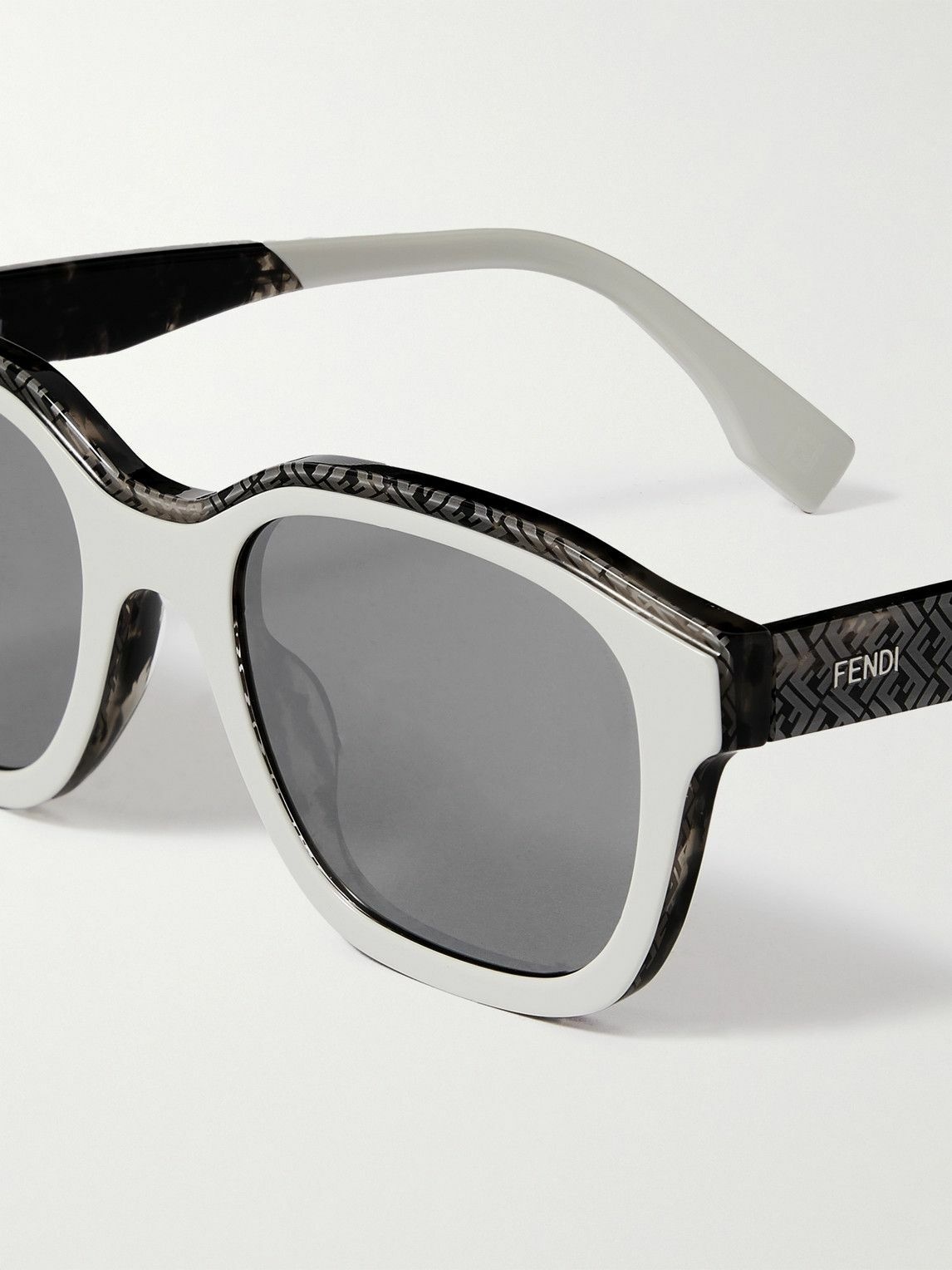 Fendi - Bilayer Square-Frame Acetate Sunglasses Fendi