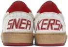 Golden Goose Red & White Ball Star Sneakers