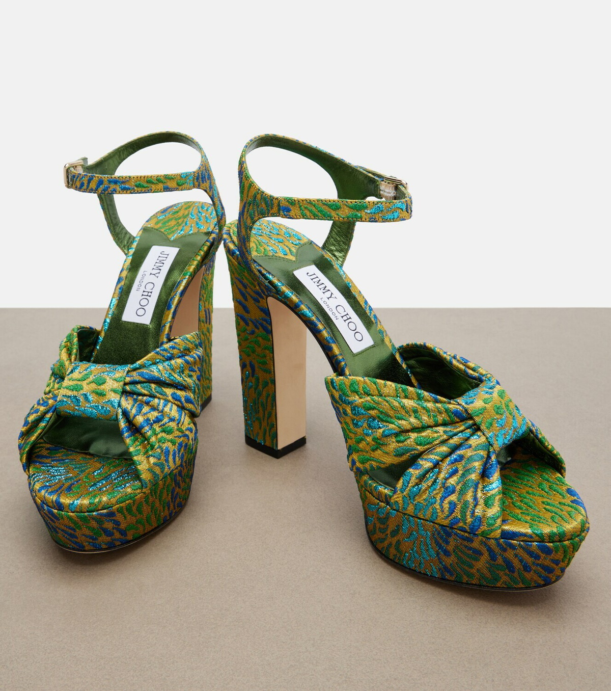 Jimmy Choo Heloise brocade platform sandals