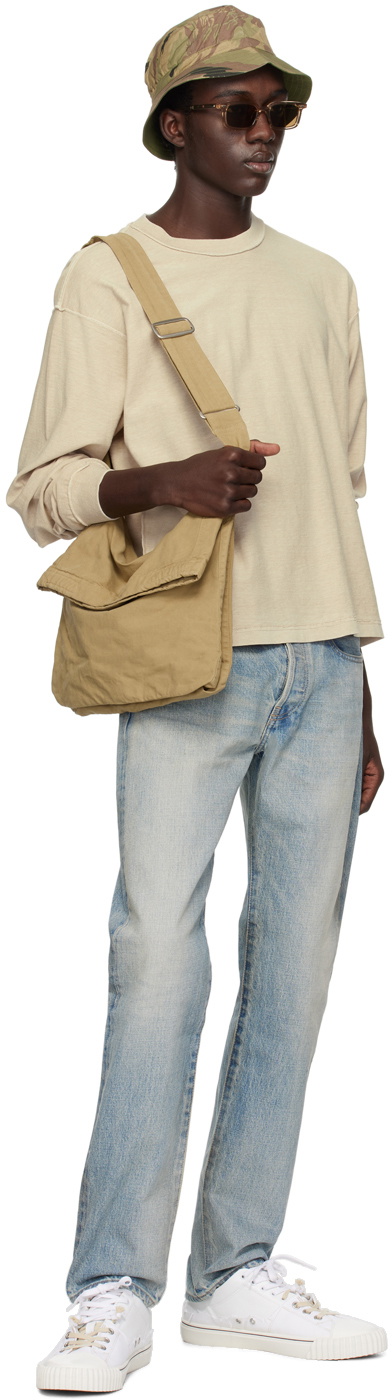 John Elliott Beige Reversed Long Sleeve T-Shirt