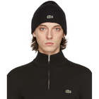 Lacoste Black Wool Beanie