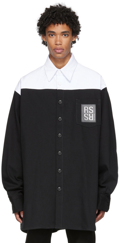 Photo: Raf Simons Black & White Paneled Shirt