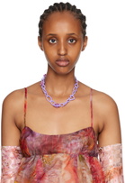 Collina Strada Purple Spikeez Crushed Chain Necklace