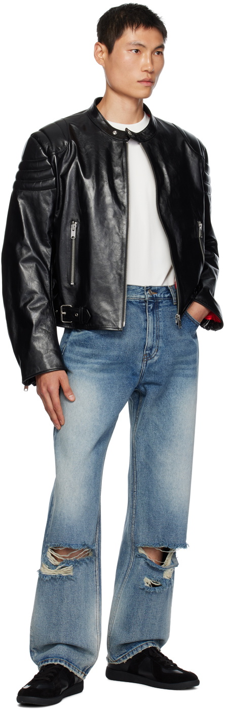 Recto Blue Destroyed Jeans