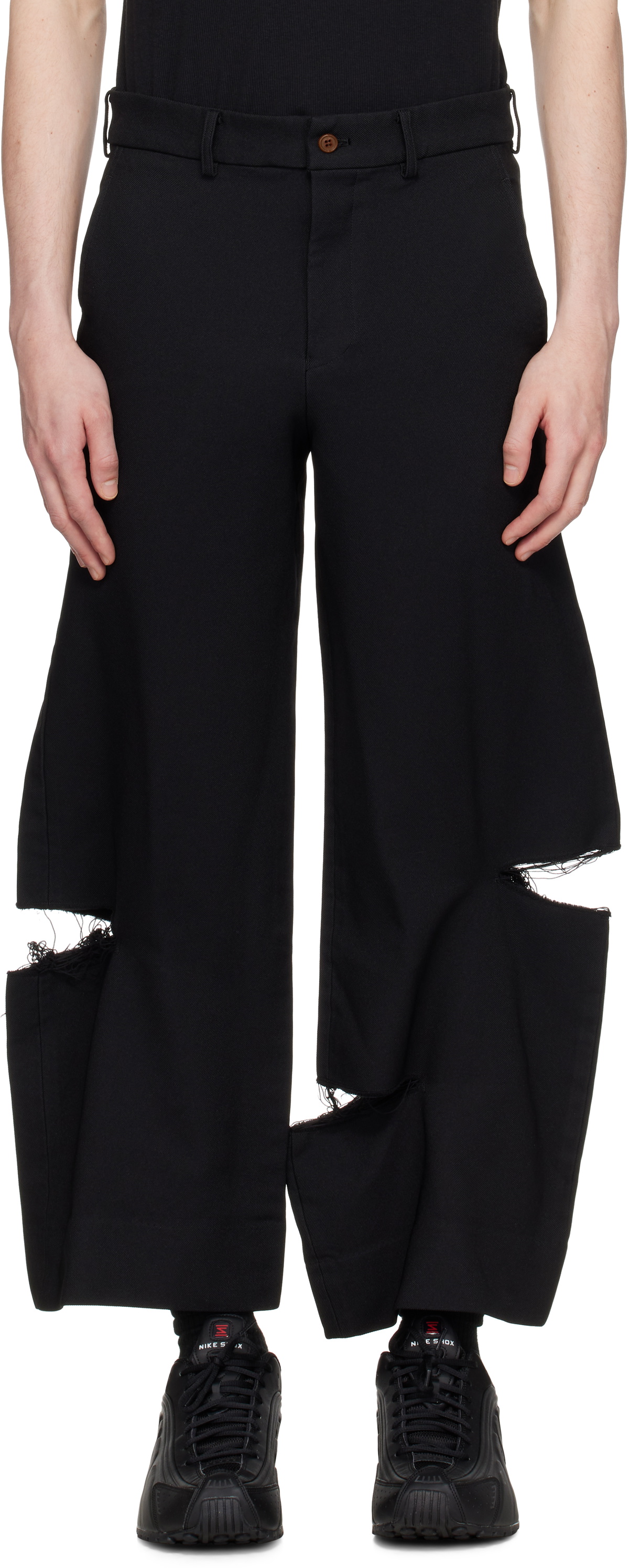 Black Comme des Garçons Black Thick Gabardine Trousers